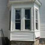 The side bump out was completely r￼otted inside the walls. Replaced the whole exterior wall, new framing, insulation, windows, siding, roof, trim, Sheetrock and paint.